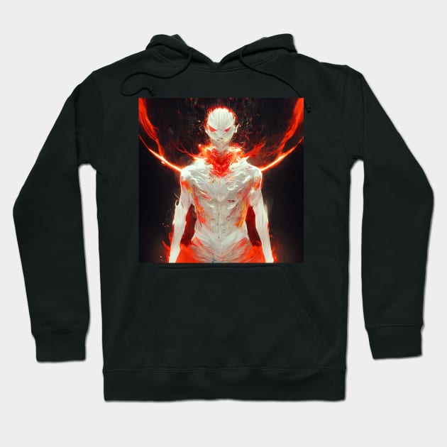 Yakuza Inspired Character with Flames - best selling Hoodie by bayamba